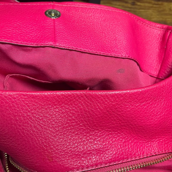 Coach Raspberry Madison Leather Phoebe Tote Bag - Picture 5 of 11